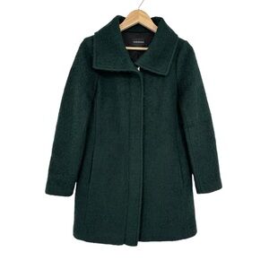 Club Monaco Abelar Coat- Green Boucle Wool Peacoat- Small